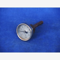 Bi-metal thermometer, 0-80° C, 50 mm diam